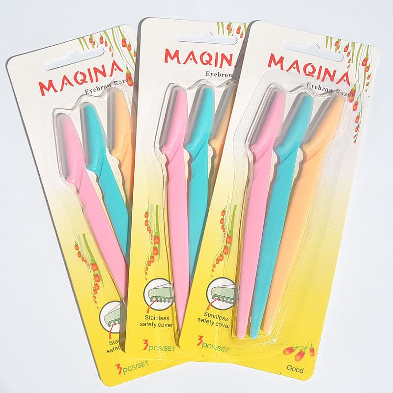 Lâminas Sobrancelha e Rosto Kit Com 3 Navalha Depilação Dermaplaning design