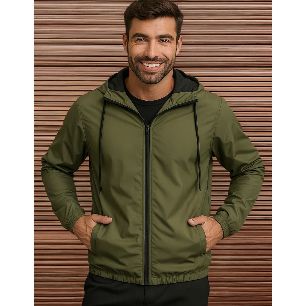 Kit 1 ou 2 Jaquetas Corta Vento Masculina com Bolso Secreto Impermeável Leve Esportiva Casual com Zíper Poliester