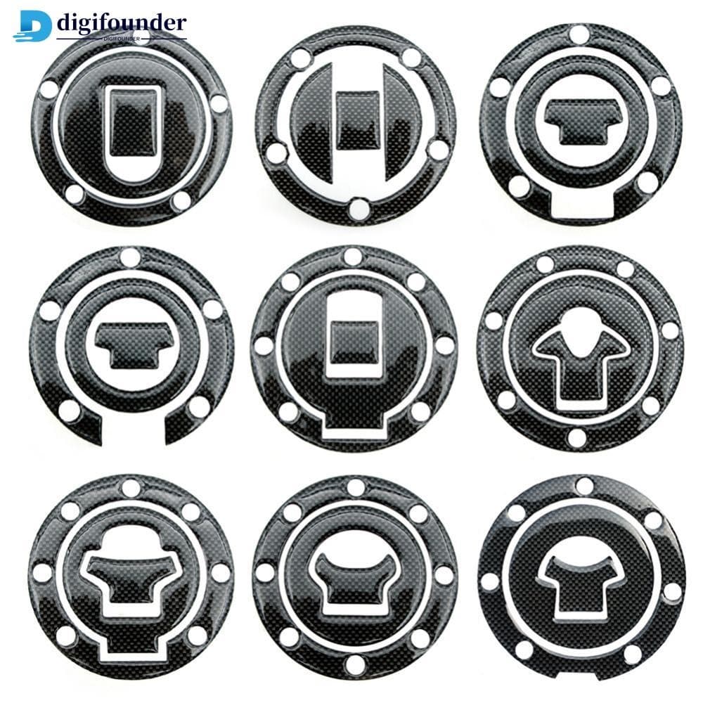 DIGIFOUNDER 1Pc Motocicleta De Fibra Carbono Combustível Gás Óleo Tampa Tanque Almofada Tankpad Protetor Adesivo B1K5