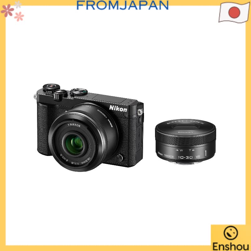 [USED]FromJapan[USED]Nikon Câmera Mirrorless Nikon1 J5 Kit com Duas Lentes Preto J5WLKBK