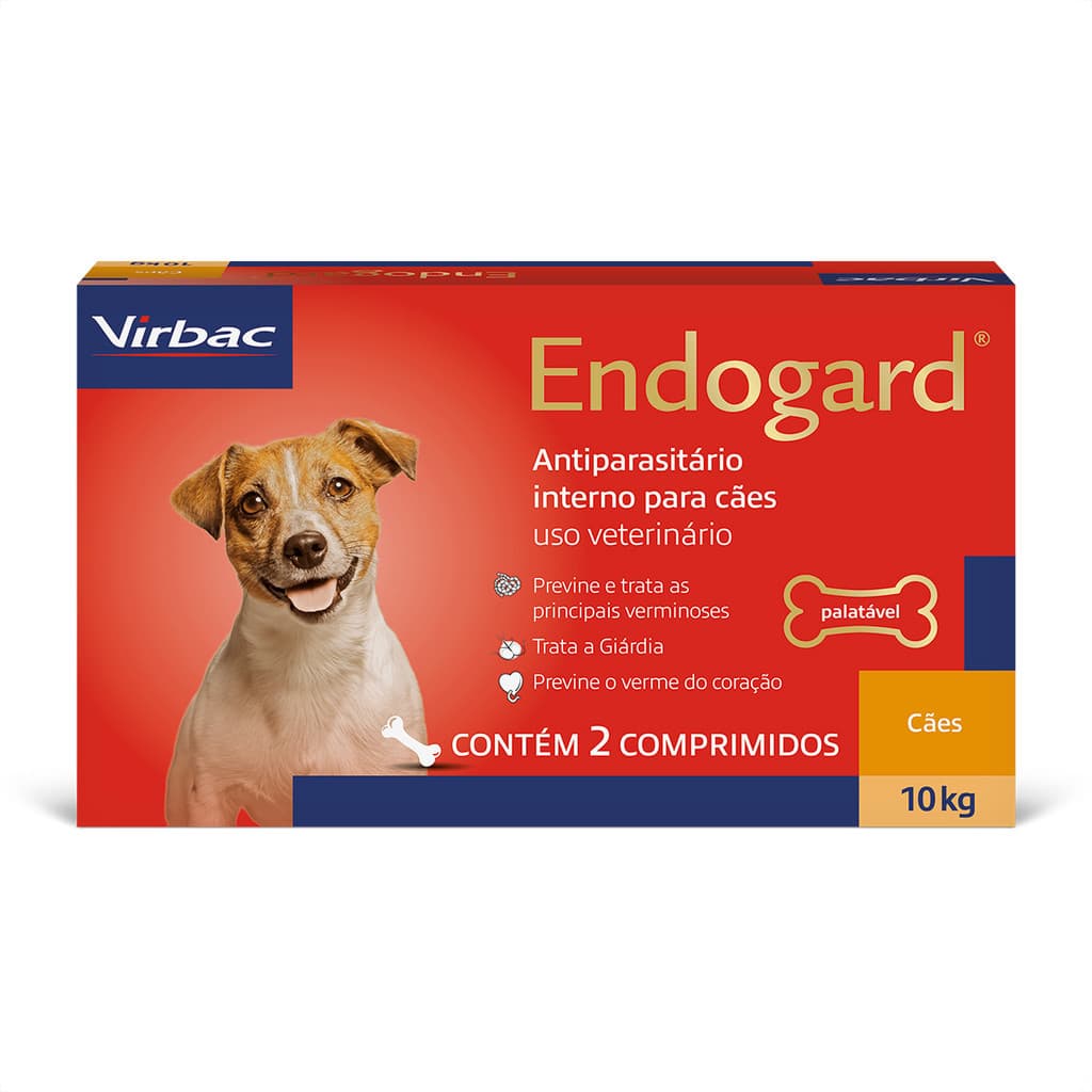 Endogard para Cães até 10 Kg Virbac - 2 Comprimidos