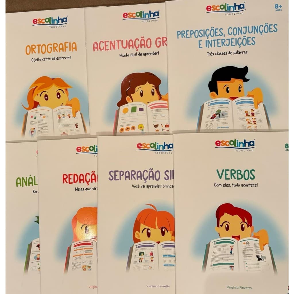 Livro Infantil Escolinha Gramática Fácil – Português Divertido, Acentuação, Ortografia e Redação | Apoio Escolar