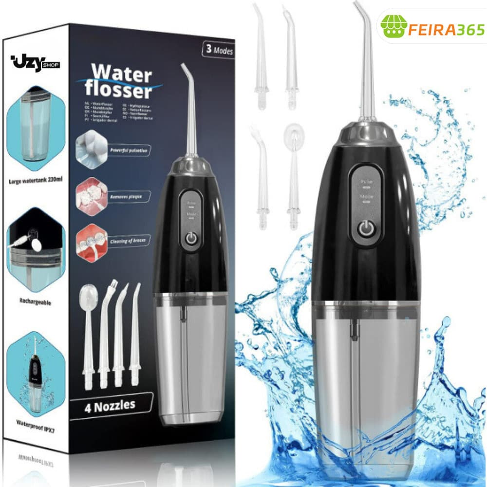 Irrigador Oral Recarregável Sem Fio - Water Flosser Profissional com Bateria Longa Duração