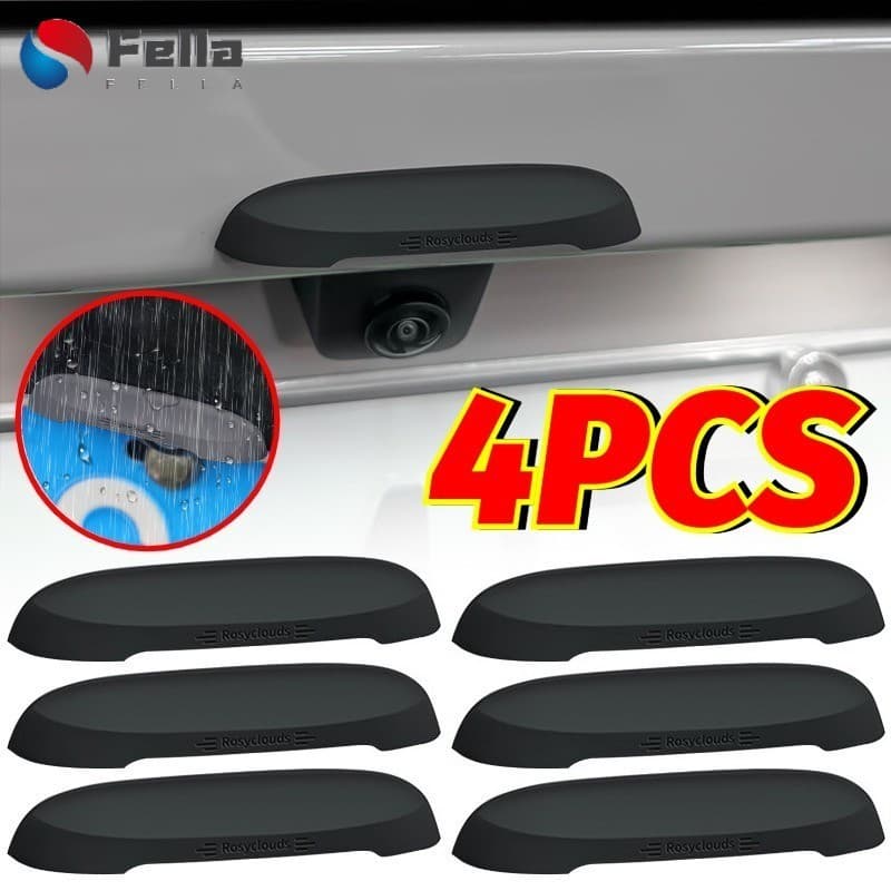 Capa De Chuva Para Câmera De Carro Sem Perfuração | Protetor De Silicone Com Suporte Adesivo , Ajuste Universal Câmeras 