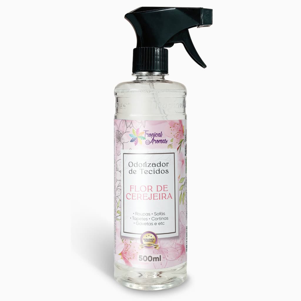 Spray Perfumado Odorizador de Tecidos Flor de Cerejeira 500ml Tropical Aromas