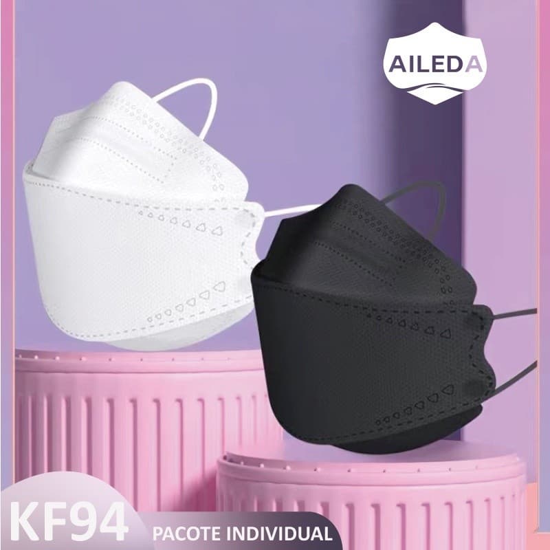 Máscara Descartável  Aileda KF94 3D ADULTO COM 10 UNIDADES
