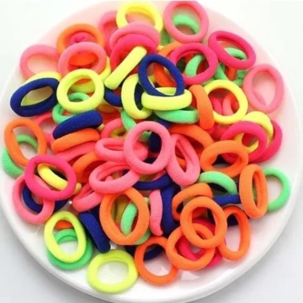 G GUAN KIT 100 Peças Mini Rabicó Xuxinha De Cabelo Meia De Seda