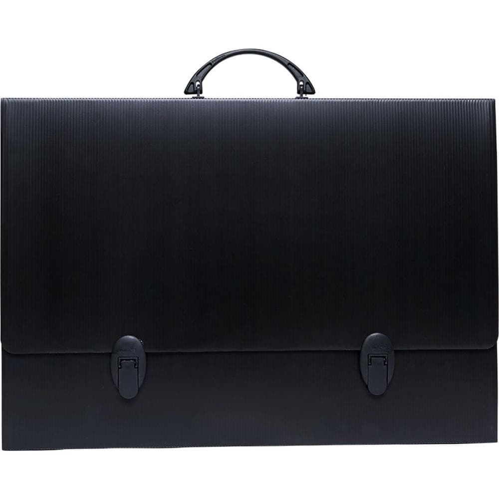 Pasta Maleta Profissional A3 Novaonda Preta com ALÇA e Fecho 3,5CM