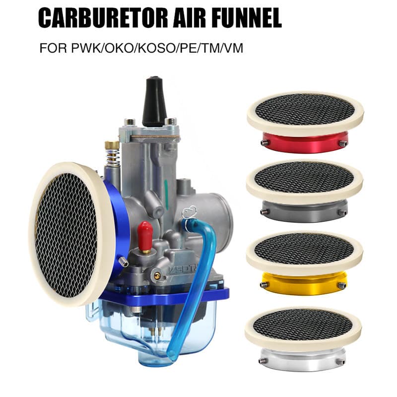 Motorcycle Carburetor 50mm 55mm Air Filter Cup Velocity Stack Wind Horn Funnel with Net