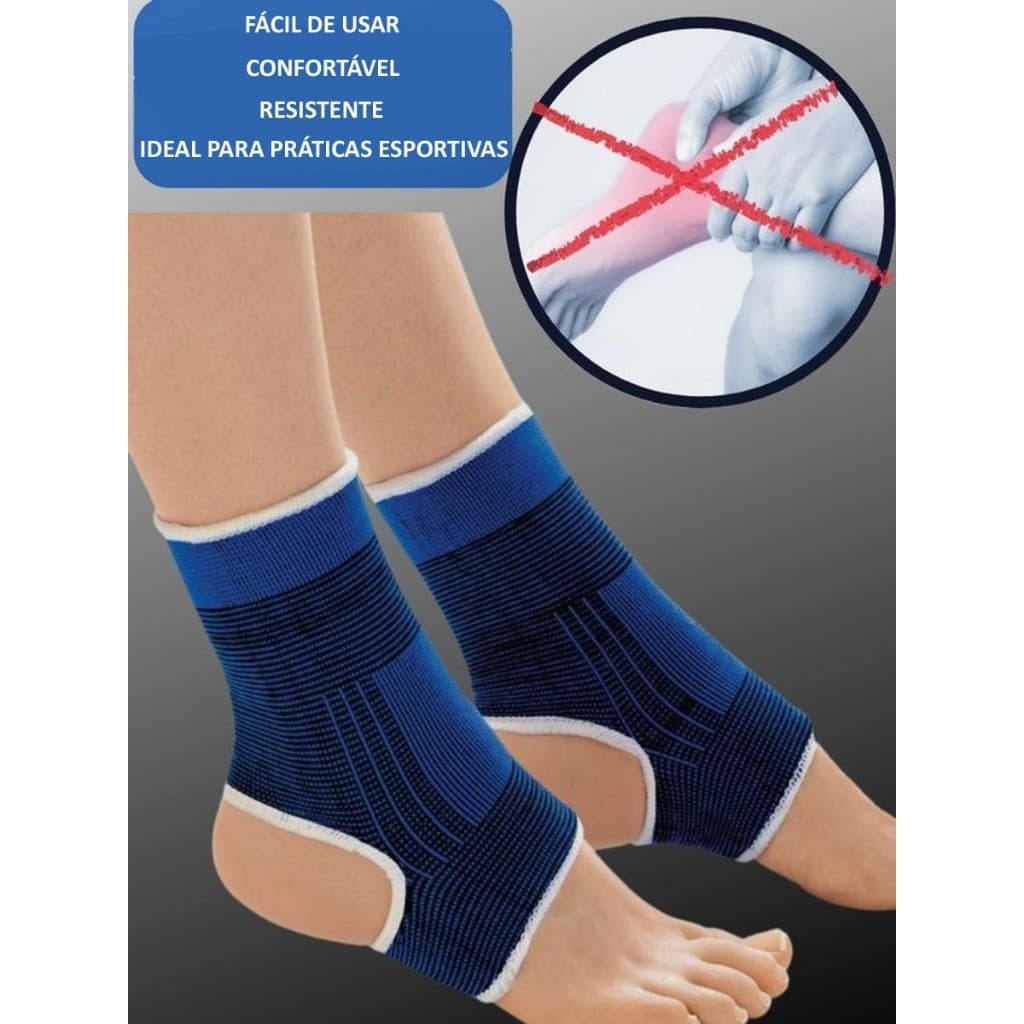 Kit 2 Tornozeleiras Ortopédica Compressão Estabilizadora Tornozeleira Ajustável Unissex 1 PAR