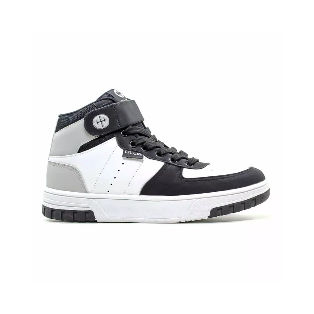 Tênis Ollie Alpha 3 Cano Alto Infantil Menino - Branco/Preto