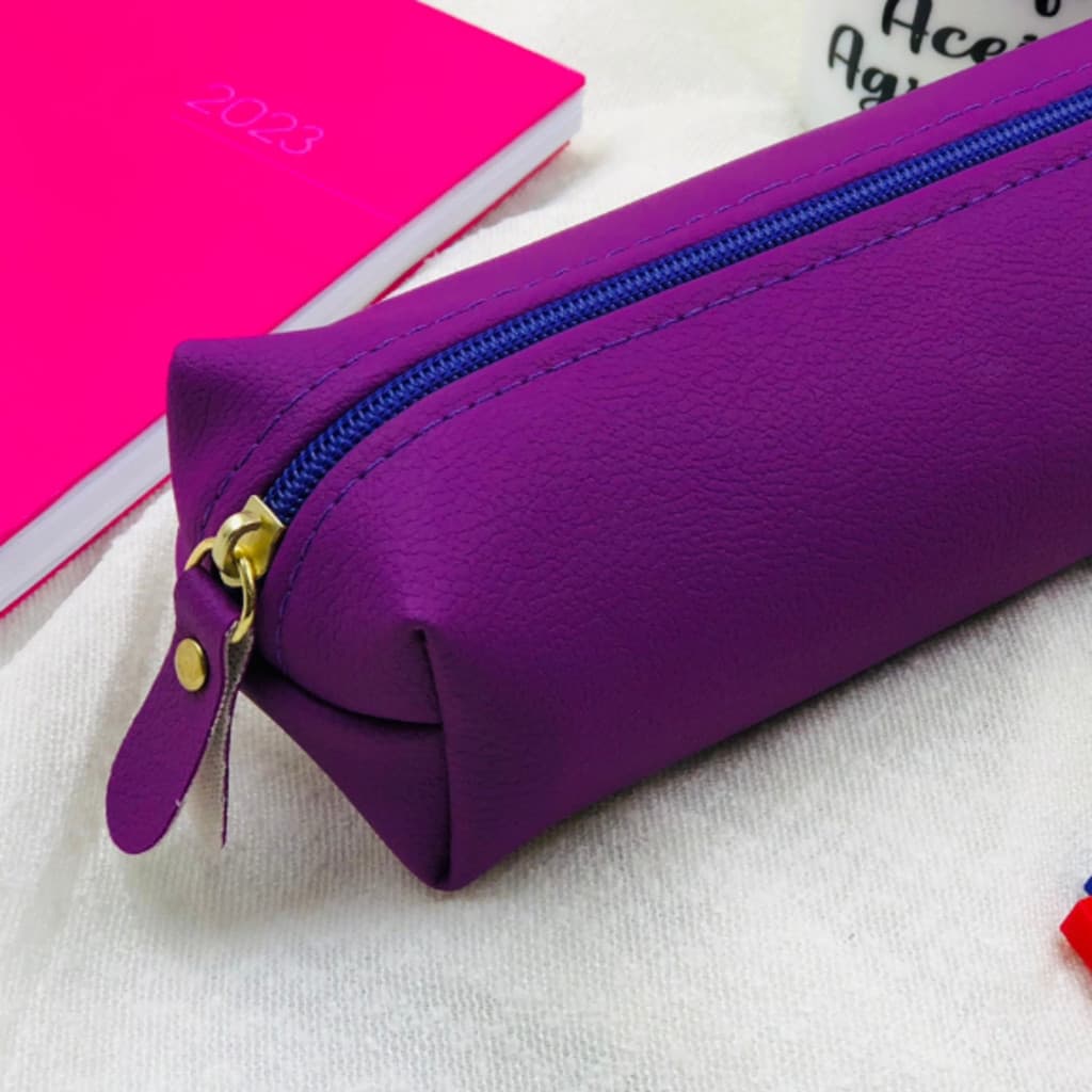 1 uni-Estojo Escolar Liso Simples 1 Divisórias Multiuso Universal Vários Modelos