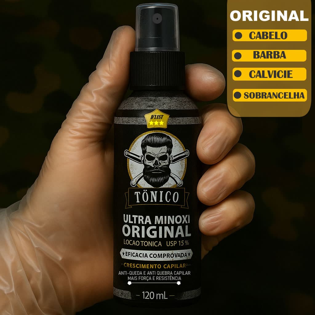 Tônico Crescimento Capilar, cabelo, barba e sobrancelha