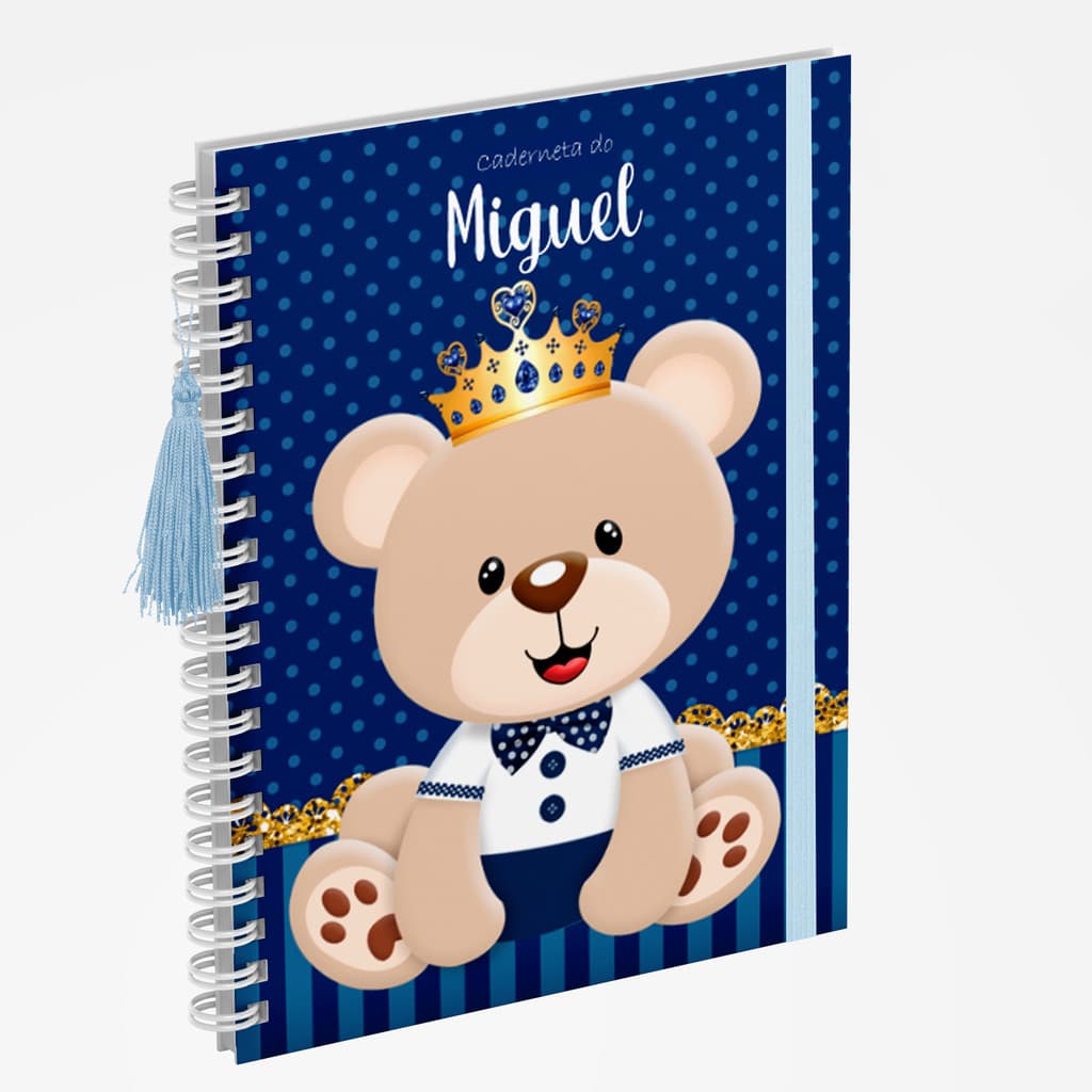 Caderneta de Vacina Vários Modelos Masculina Completa Ursinho 5 Dr Gráfica