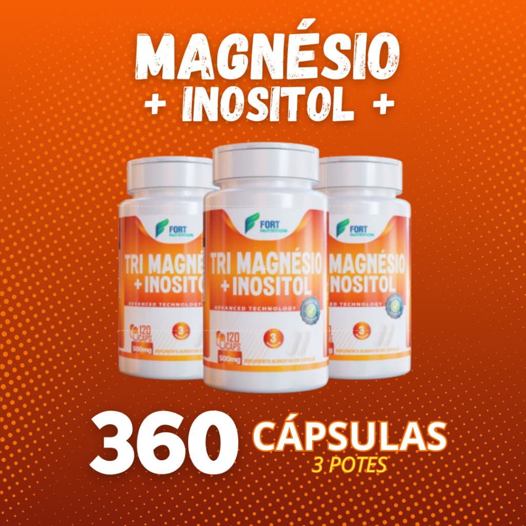Suplemento em cápsulas Magnésio Inositol Magnésio Treonato Equilíbrio