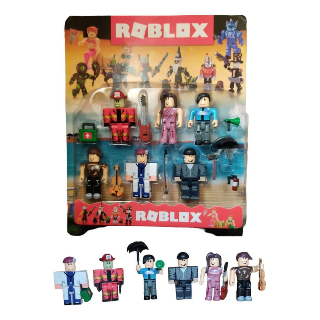 Kit 06 Bonecos Roblox Celebrity Com 8 Acessórios Articulados