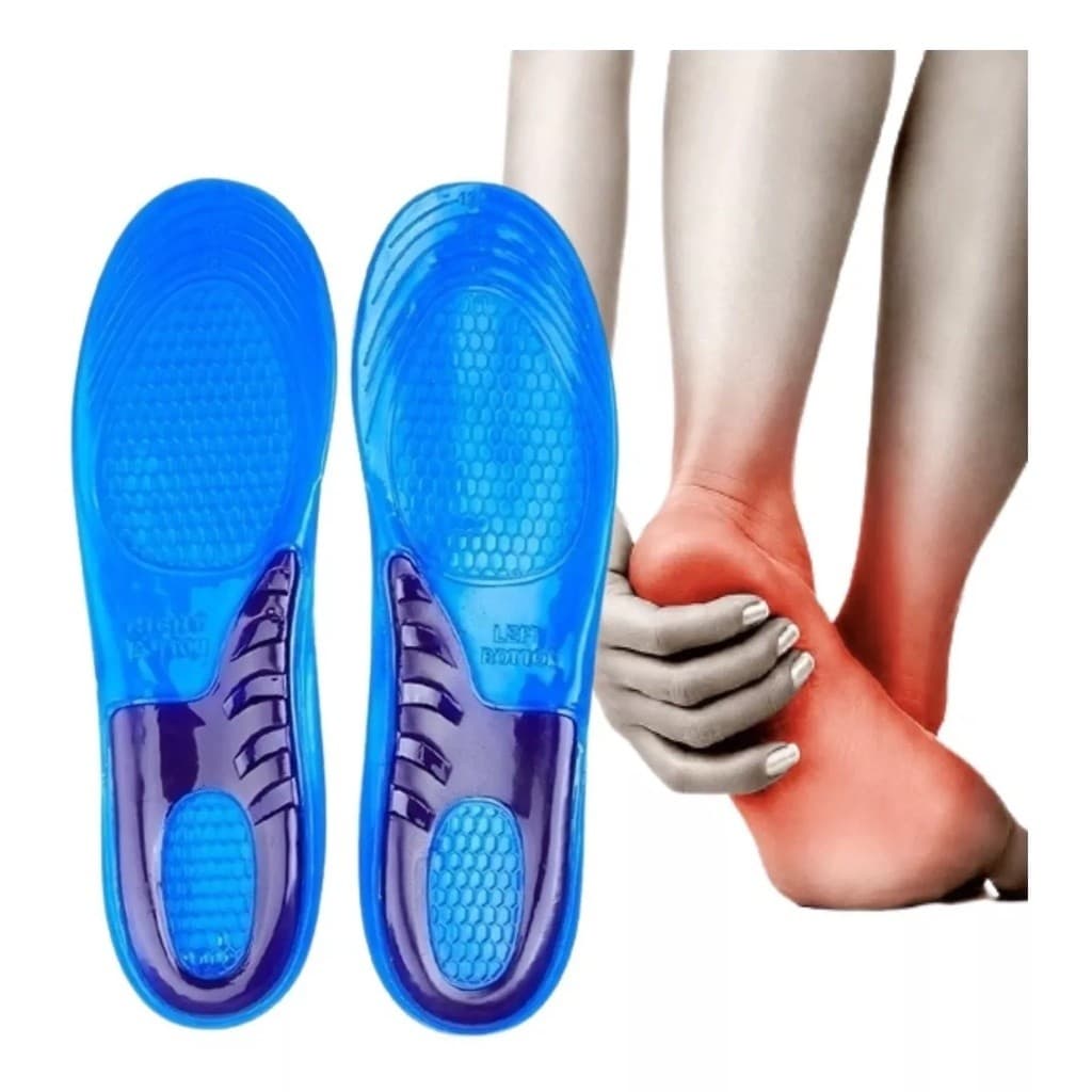 Par De Palmilha Silicone Gel Ortopédica Anti Impacto Facilite Plantar GA-209