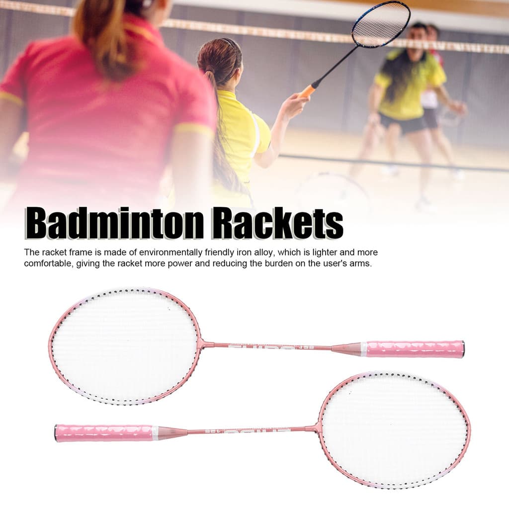 TIM-Raquetas De Badminton Rosa Profissional Separada Liga De Ferro Raquetes Para Iniciantes Treinamento De Estudantes