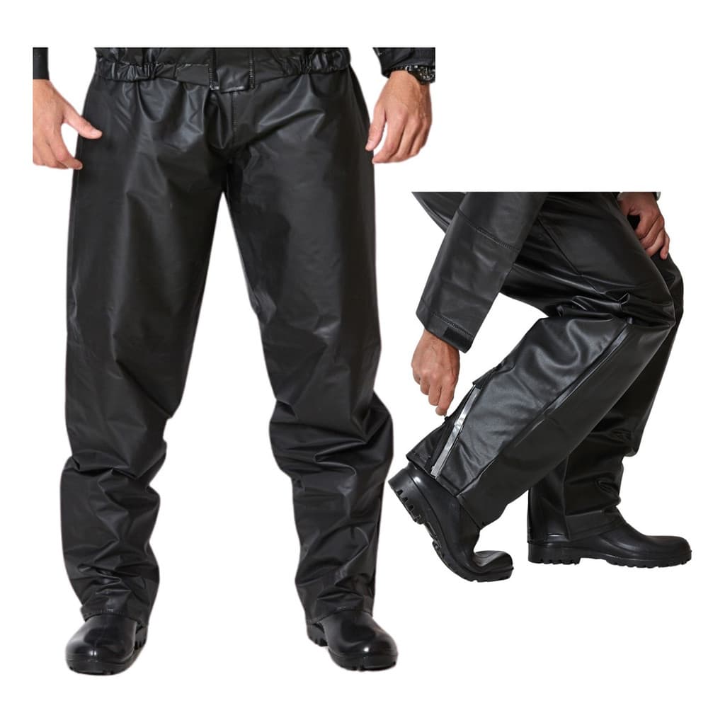 Calça De Chuva Motoqueiro Impermeável Reforçada Flexível Pvc