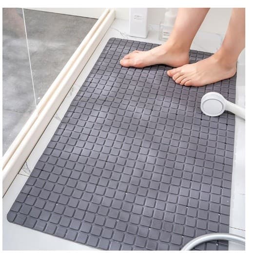 Tapete Banheiro Box Antiderrapante Silicone Com Ventosa Rentangula