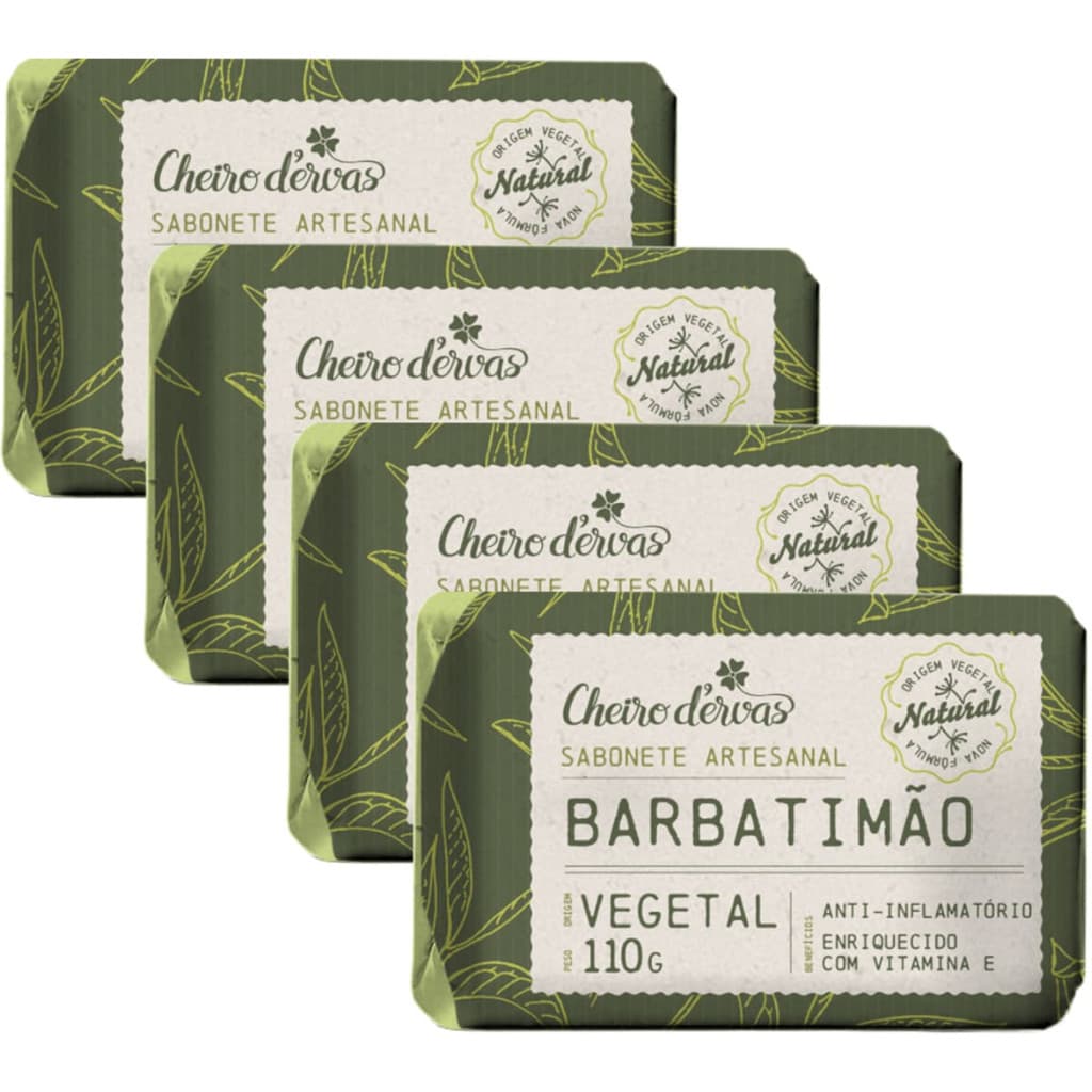 Sabonete de Barbatimão 110g Cheiro D’Ervas | Sabonete Vegetal para Higiene e Cuidados com a Pele