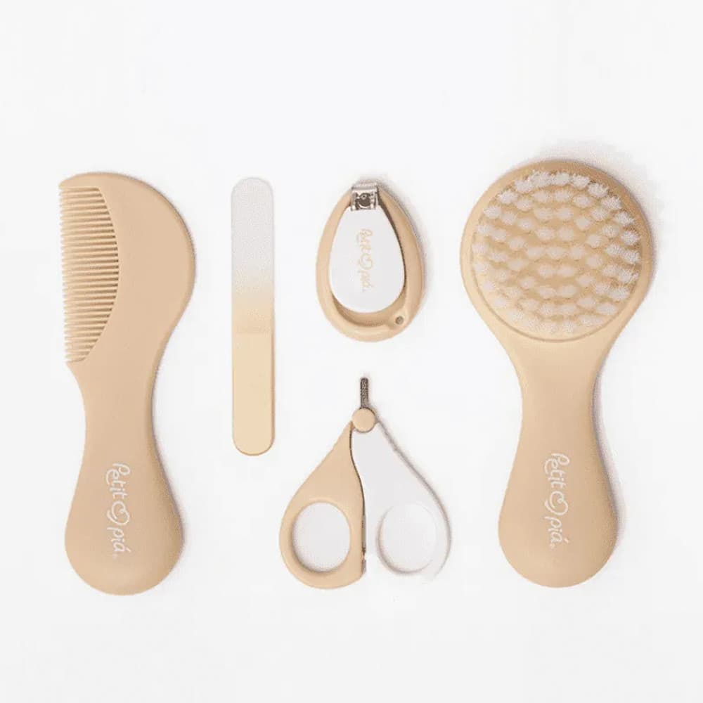 Kit De Cuidados E Higiene Do Bebê 5 Peças Nude Petit Piá