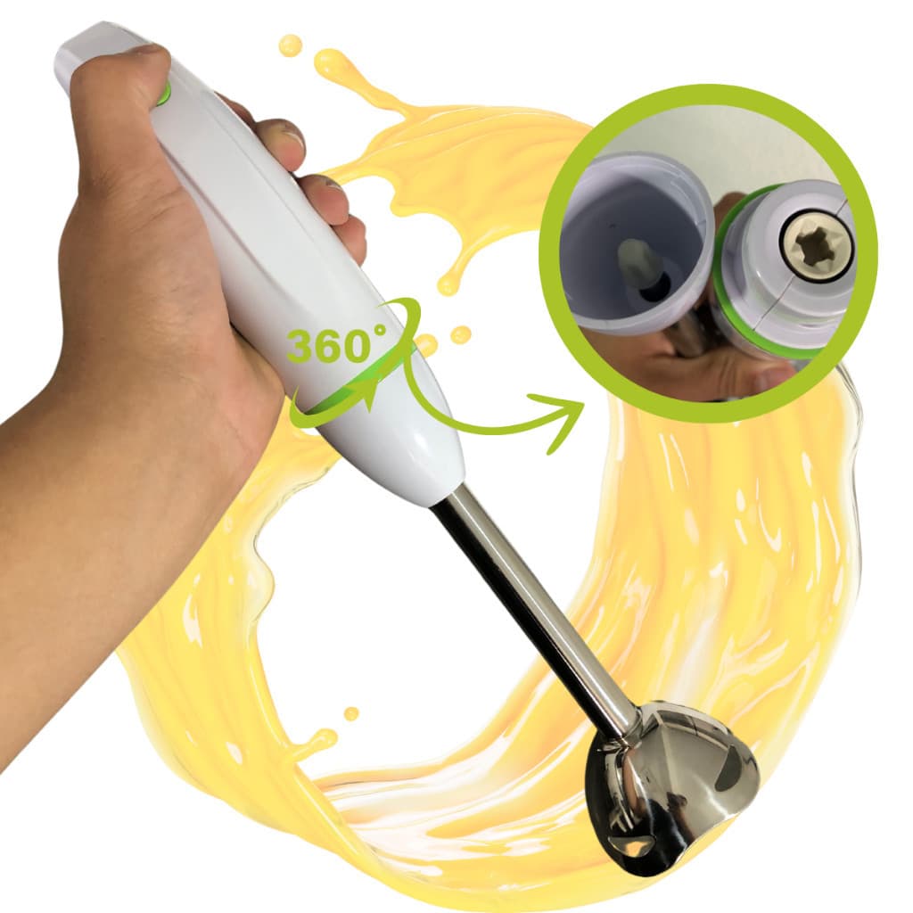 Mixer Portátil Elétrico 110v Vertical Batedor Bebidas Triturador Liquidificador de Mão Aço Inox