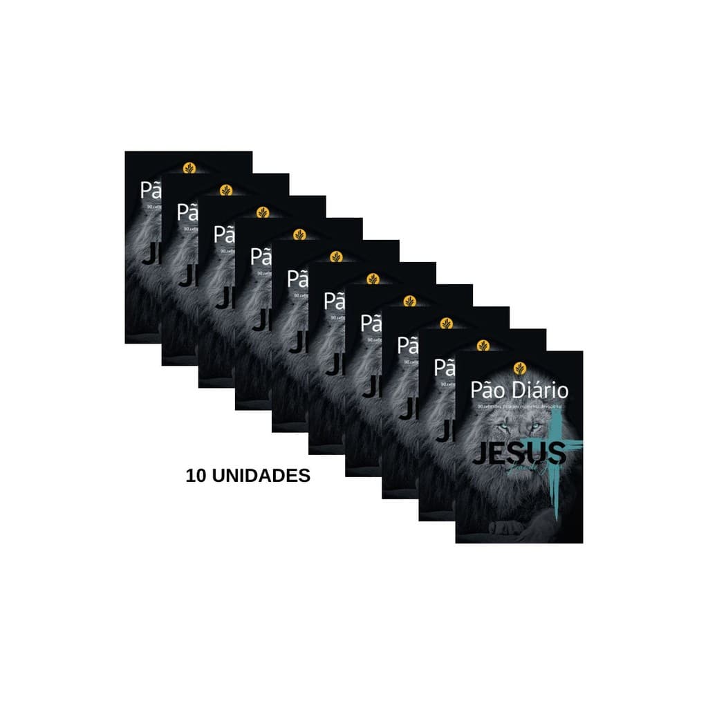 Kit 10 Livros Pão Diário | 90 reflexões para seu momento devocional | Capa Leão de Judá | Publicações Pão Diário