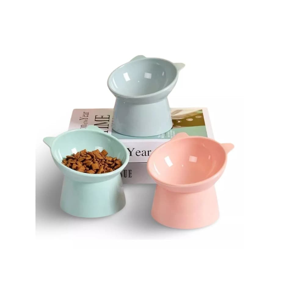 KIT 3 COMEDOURO BEBEDOURO POSTURA ELEVADO PARA GATO CÃO CONFORTAVEL EVITA ENGASGO AJUDA NA DIGESTÃO