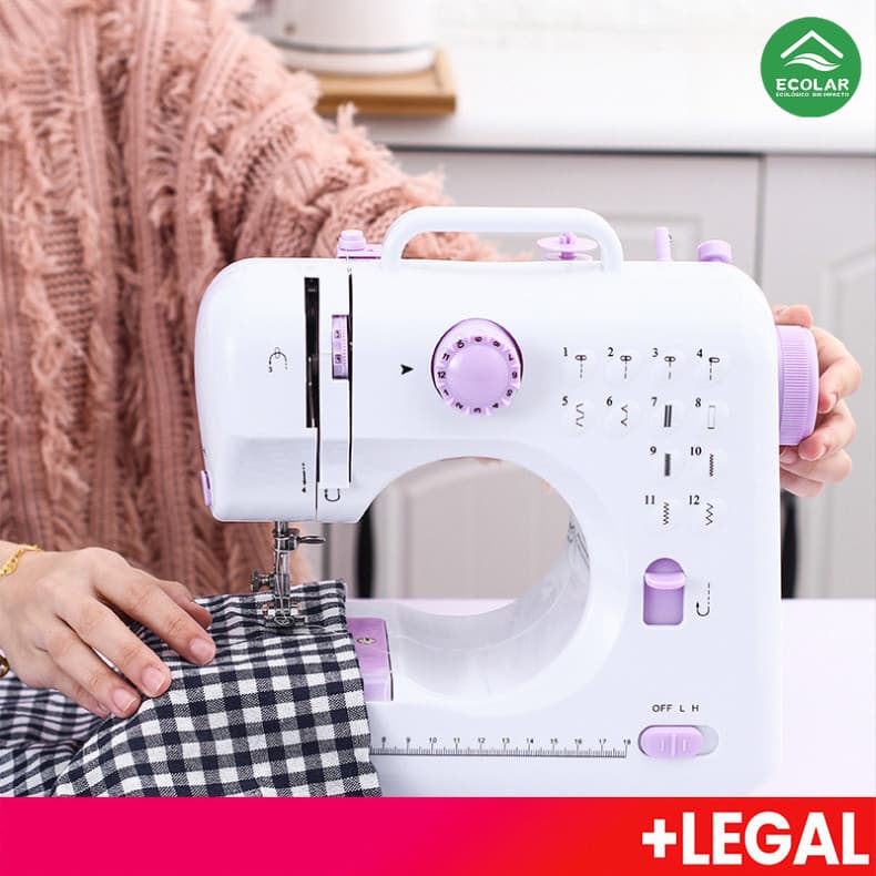 Mini Máquina De Costura Multifuncional Para Uso Doméstico Com 12 Pontos-Bivolt