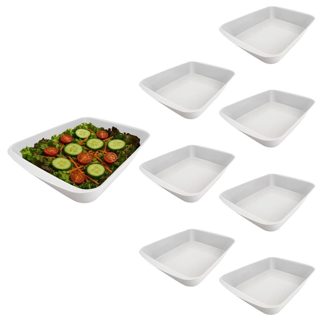 8 Saladeiras Travessas 28,3cm Plástico Utra Resistente