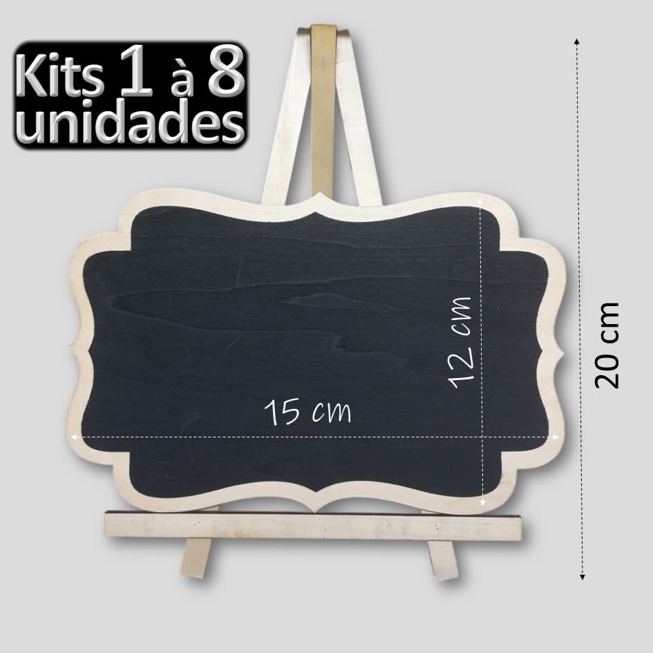 1 à 8 unidades Lousa Cavalete 20x15cm Decoração