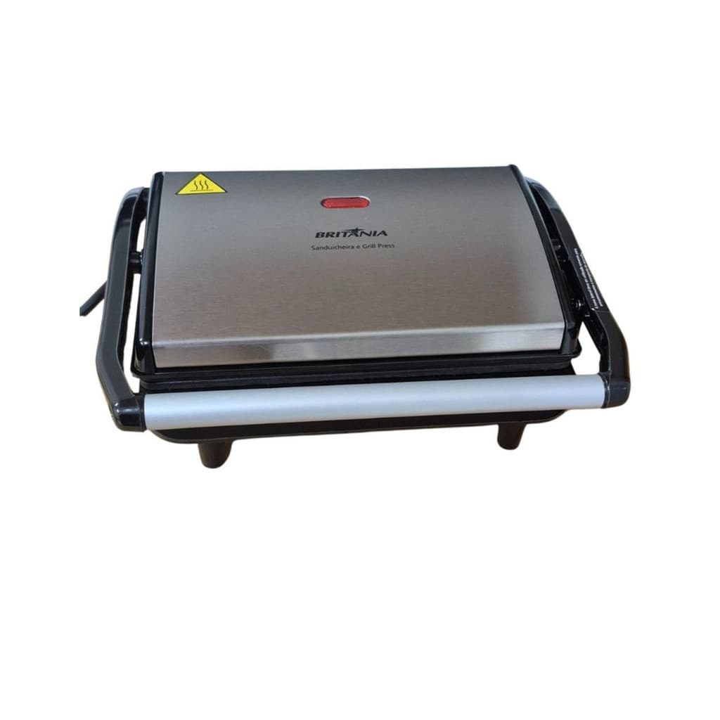 Sanduicheira e Grill Press Britânia BGR27I Aco Inox Escovado