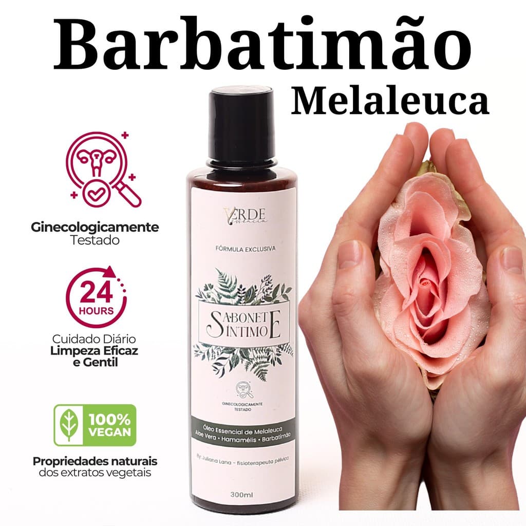 Sabonete Íntimo Acaba Candidíase De Repetição E Vaginose Barbatimão Melaleuca  E Aloe Vera 300ml