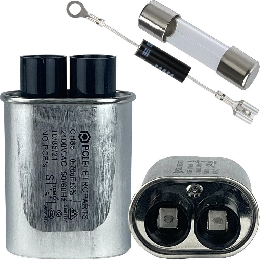 Kit Reparo Capacitor 0.70uf Bipolar HV 2100v 1 Diodo 1 Fusivel 20 Amperes