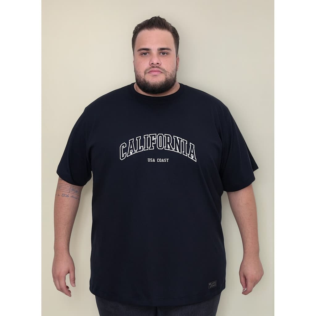 Camiseta Unissex California Camisa Plus Size Algodão