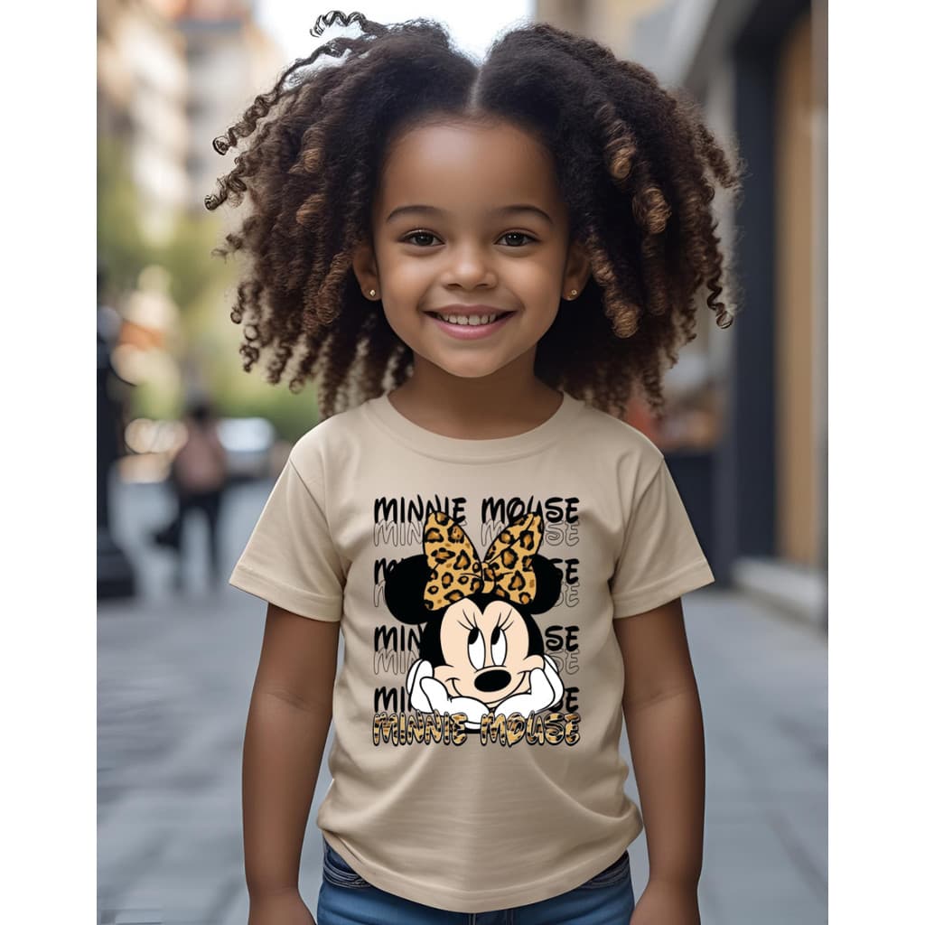 Blusa Infantil Menina Minnie Lacinho 100% Algodao Linda Premium T-Shirt