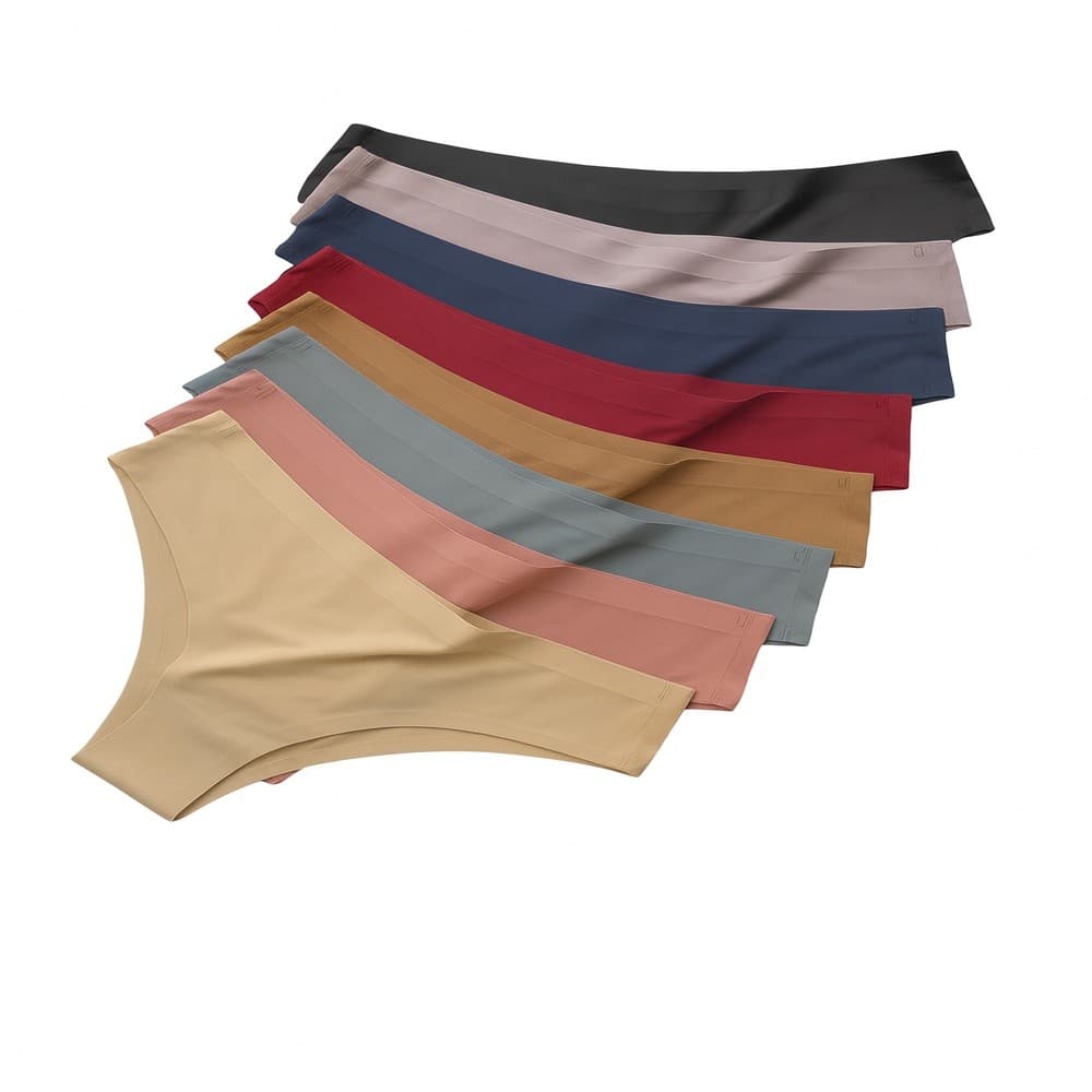 KIT 5 Calcinhas Feminina Confortável Sem Costura Corte a Laser Forro De Algodão