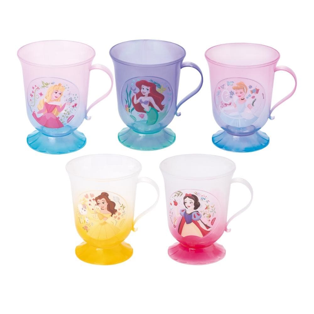 Kit 5 Xícaras Chá das Princesas Brunch Ariel Aurora Bela Branca de Neve Cinderela Disney  Lembrancinha Plasútil