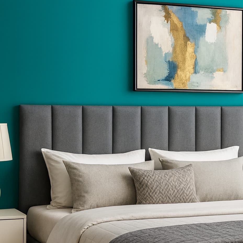 Kit  Placas de Cabeceira Modular Estofada Cama King 45X20cm Retangular Premium - Envio Imediato