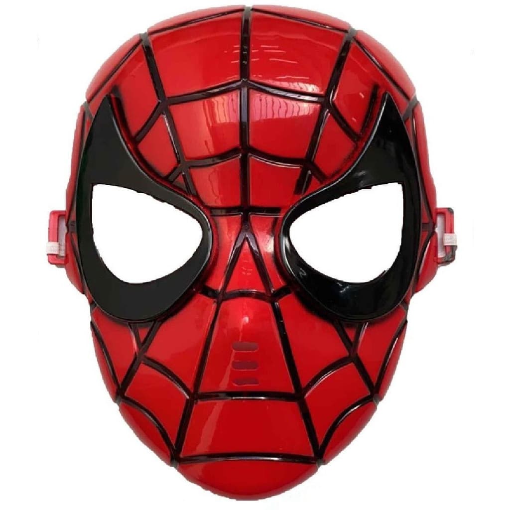 Máscara Plástico Homem Aranha Vermelho Desenho Spider