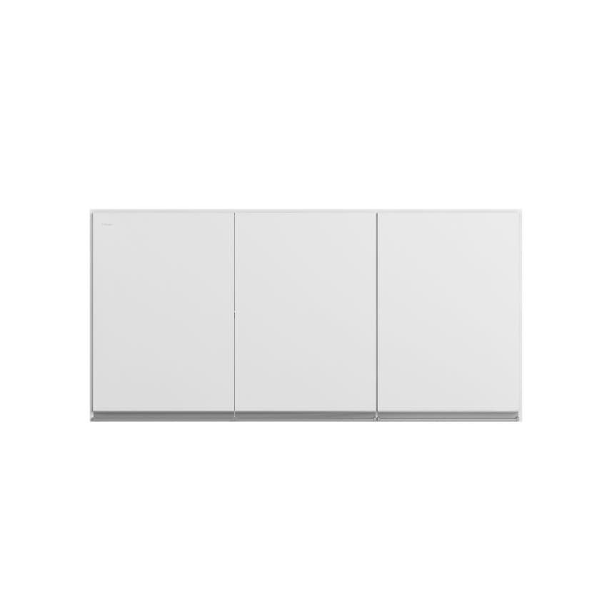 Armário Aéreo de Cozinha Portas Branco com Prateleiras Internas Compacto Moderno para Louças