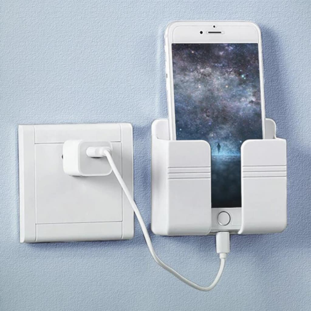 Kit 3 Pçs Suporte de celular de parede Multiuso Branco