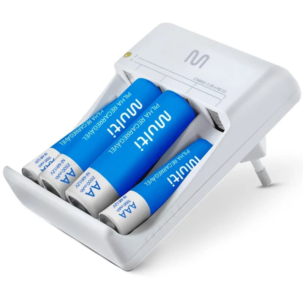 Carregador de Pilhas Multi 2 Pilhas AA + 2 Pilhas AAA - CB045