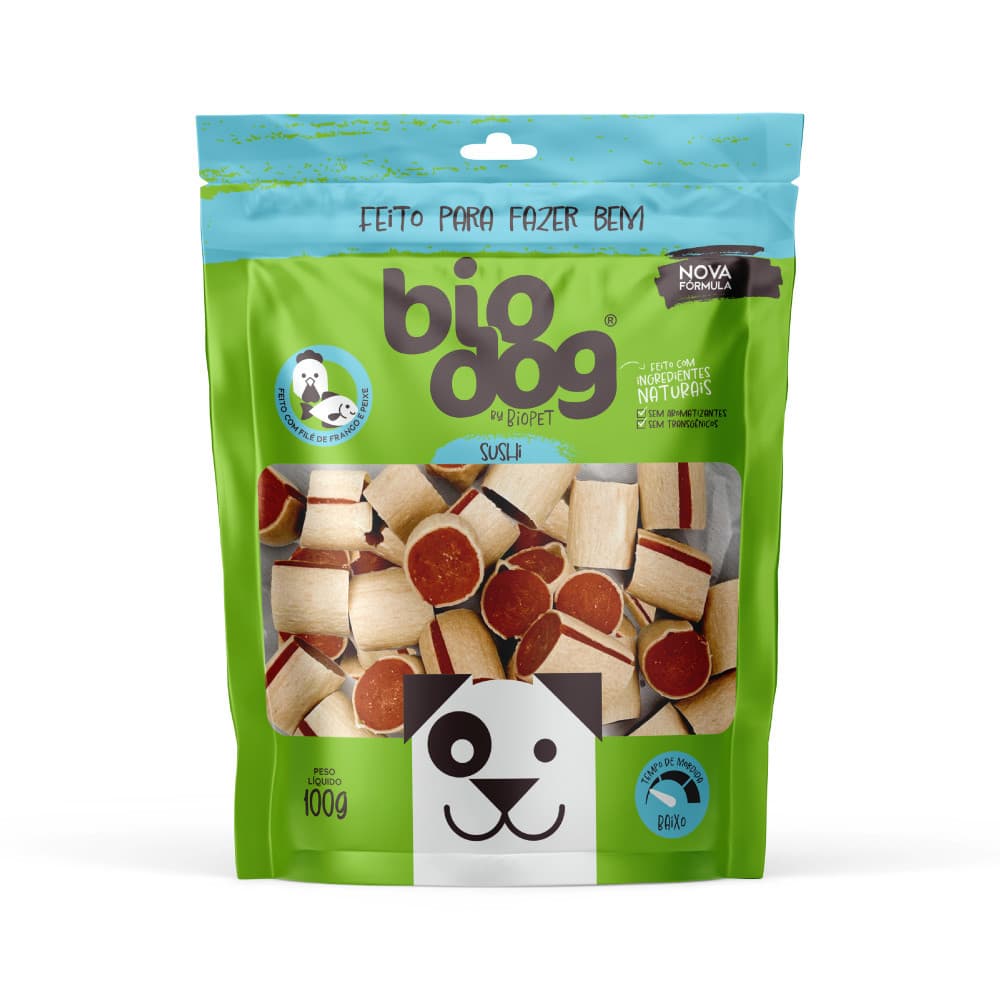 Petisco Para Cães Biodog Gourmet Sushi 100g