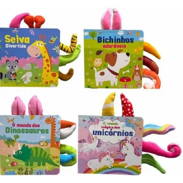 Livros Toque, Sinta e Interage seu Bebê com estes Livros com pelúcia em cada pagina = escolha o seu