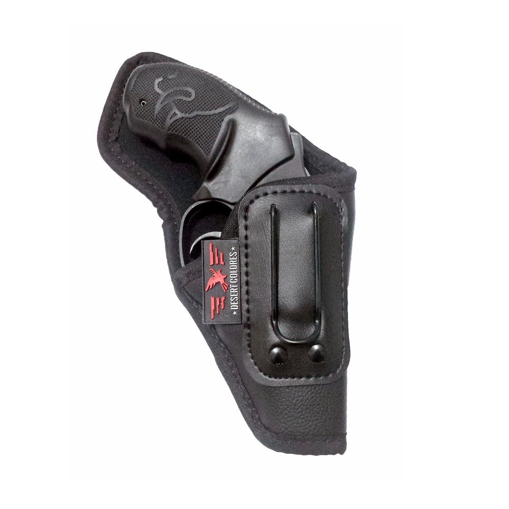 Coldre Velado Para Revolver 38 2 Polegadas 5 Tiros Em Neoprene E Couro P.U