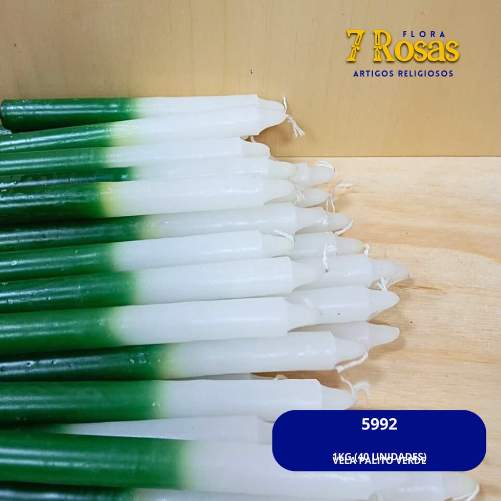 VELA PALITO KG BRANCA VERDE