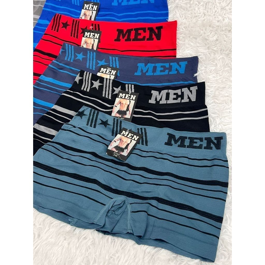 Kit com 6 Peças Cueca Boxer Adulto Masculino - Cores Variadas