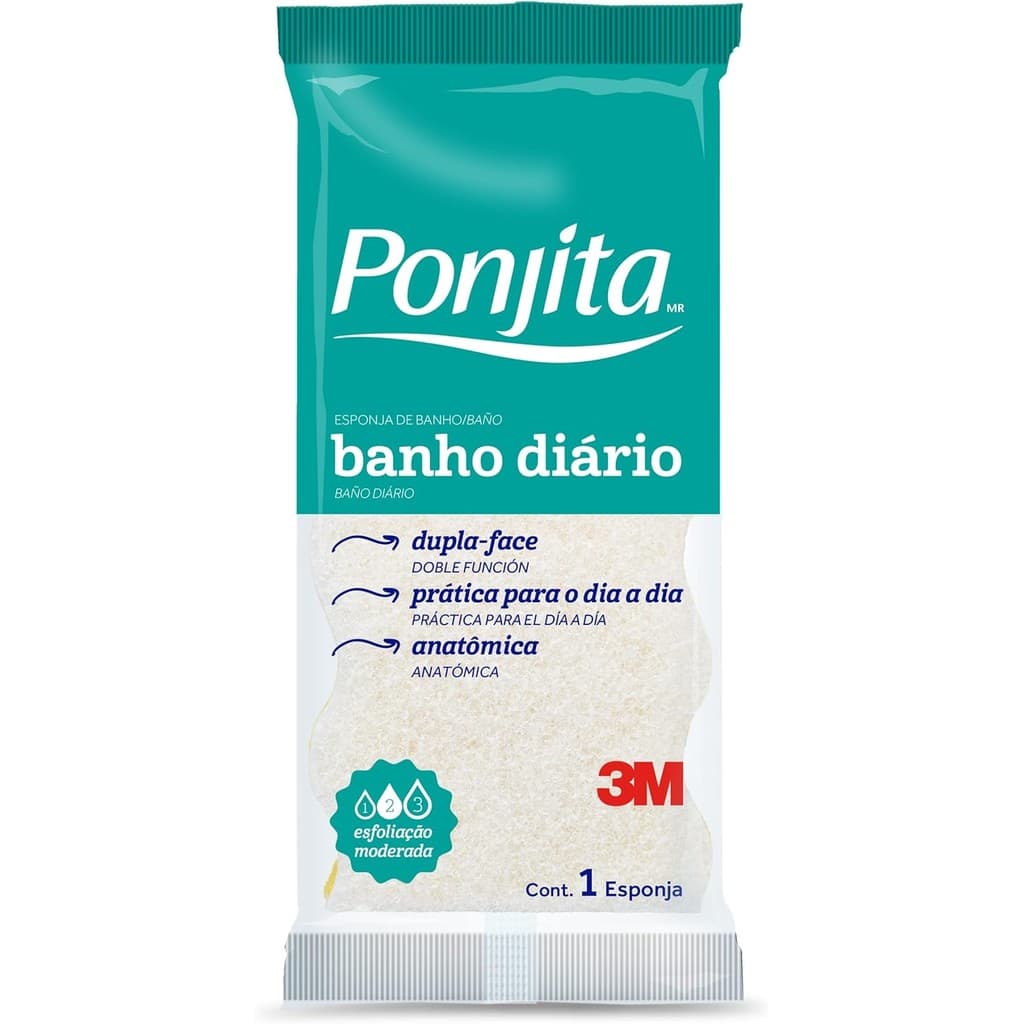 Esponja Banho Ponjita com 1 Cores Sortidas